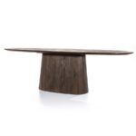 Eleonora Eettafel Aron ovaal 200x110 - bruin