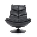 Eleonora Fauteuil Sven - zwart boho leder