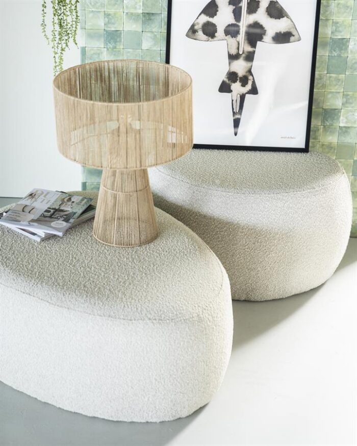 Eleonora Poef Liby groot - beige copenhagen