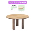 Eettafel Vina Rond 4cm Rechte rand