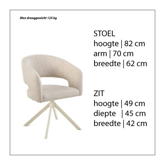 Afmetingen Stoel Ties