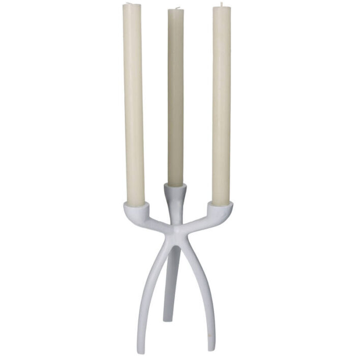 Kandelaar Jeppe Wit M 14x25 cm - Afbeelding 2