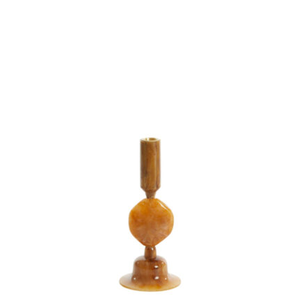 Kandelaar Kaynan Ø10x25cm Bruin