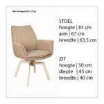 Stoel Lois afmetingen