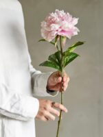 Kunsttak Peony Stem Roze - Afbeelding 2