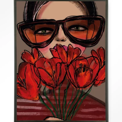 Poppy 110 x 145 cm + Floating frame