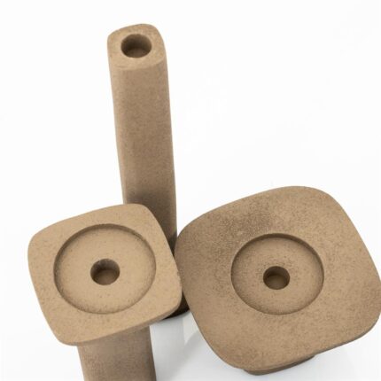 By-Boo Candle holder Squand medium - brown