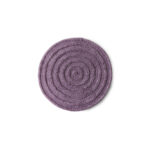 Round woolen rug lilac, Ø150cm