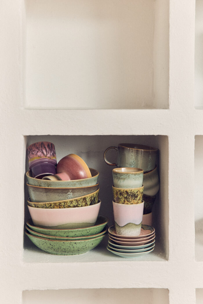 70s ceramics: coffee mug, petal - Afbeelding 3