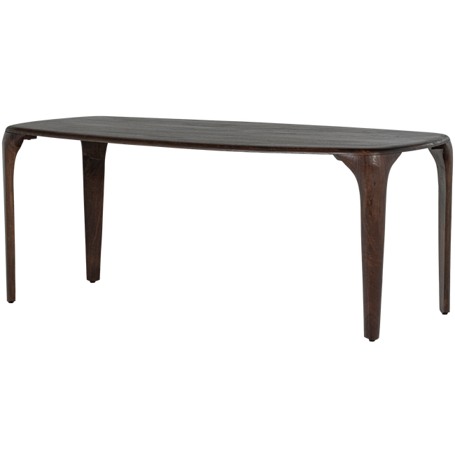 FIORE EETTAFEL MANGO HOUT DONKERBRUIN 190x95 CM
