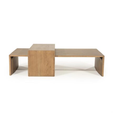 Eleonora Salontafel set Flo - lichtbruin