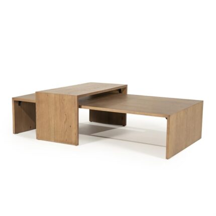 Eleonora Salontafel set Flo - lichtbruin