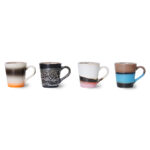 70s ceramics: espresso mugs, Funky (set of 4) - Afbeelding 2