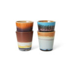 70s ceramics: ristretto mugs, solar (set of 4)