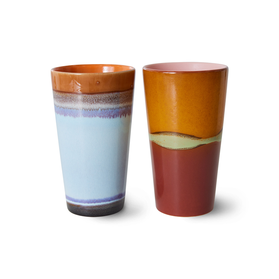 ACE7240_EG.jpg 70s ceramics: latte mugs, clash (set of 2) - Afbeelding 1
