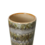 70s ceramics: latte mug, fern - Afbeelding 2