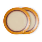 Dinner plates Coconut 70s ceramics – set of 2
