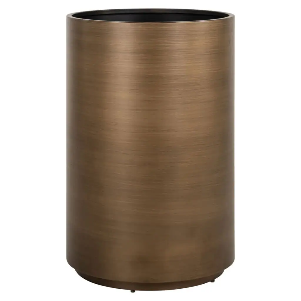 fp-0013-01-1024x1024 Plantenbak - Dira brushed gold 50Ø - Afbeelding 1