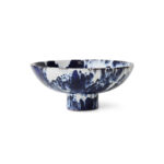 Ceramic bowl on base indigo