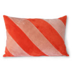 Kussens Striped Velvet Red/pink