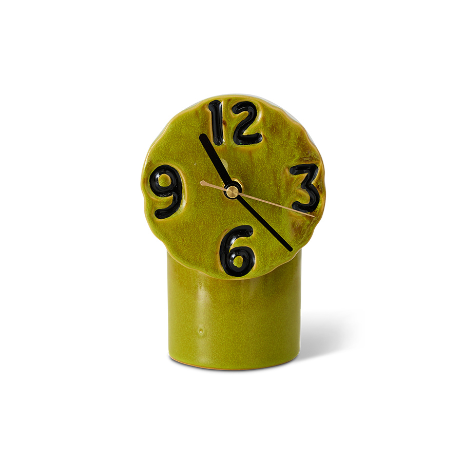 acl0003_eg Klok Retro Ceramic Green Olive - Afbeelding 1