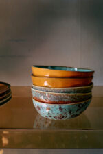 Pasta bowls Patina 70s ceramics – set of 2 - Afbeelding 2