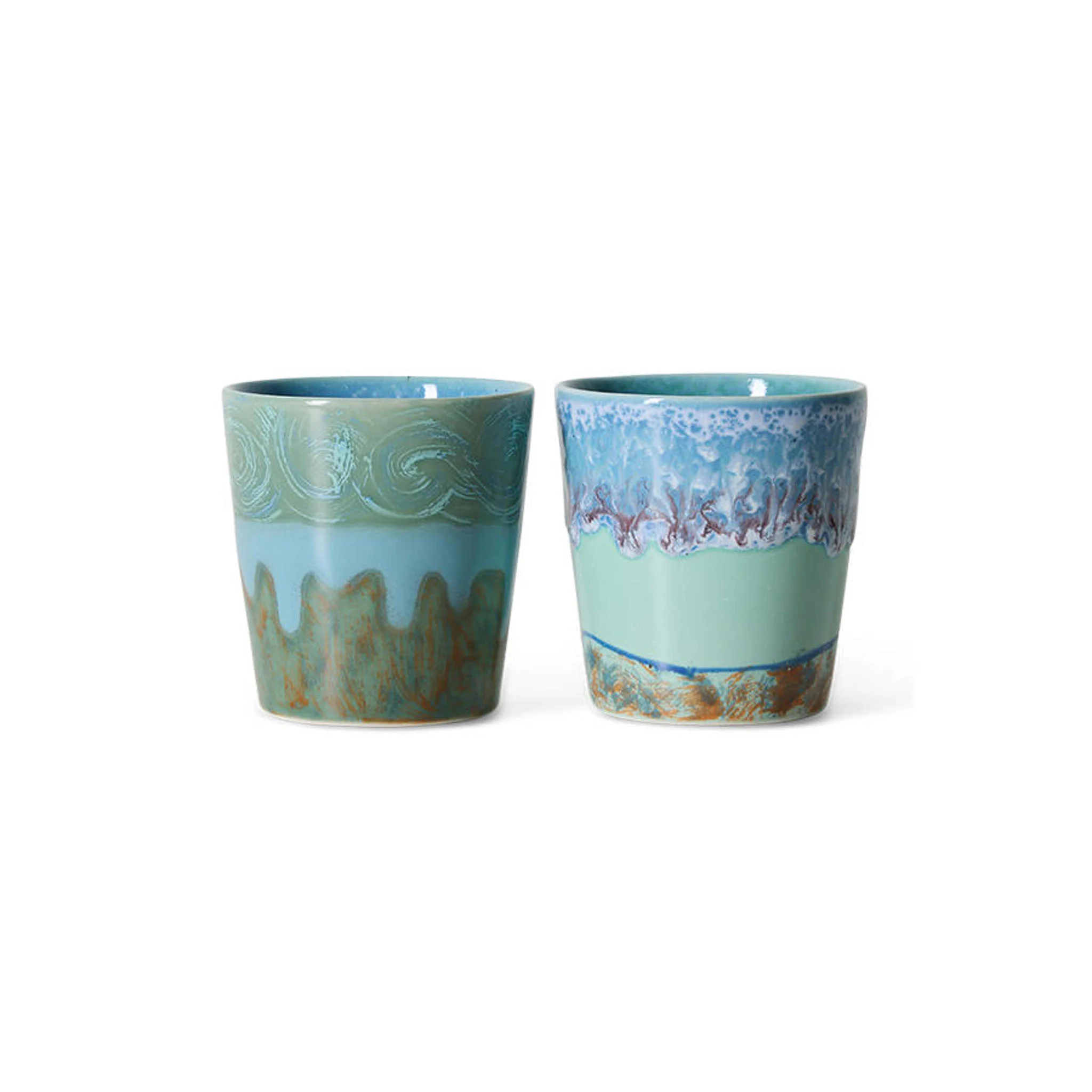 hkliving-van-gogh-koffiekopje-70s-o7-5-cm-180-ml-set-van-2-blauw-8718921085984 Coffee mugs Van Gogh Self portrait - set van 2 - Afbeelding 1