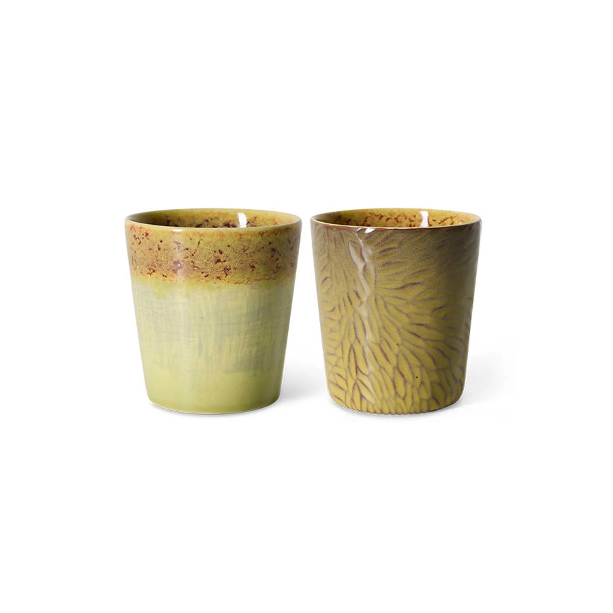 hkliving-van-gogh-koffiekopje-70s-o7-5-cm-180-ml-set-van-2-geel-8718921085977 Coffee mugs Van Gogh Sunflowers - set van 2 - Afbeelding 1