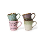 70s ceramics: espresso mugs, brutalism (set of 4)