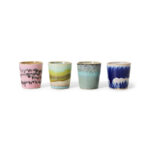 Egg cups Vibrance 70s ceramics - Set of 4