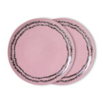 Dinner plates Bubble 70s ceramics – set of 2