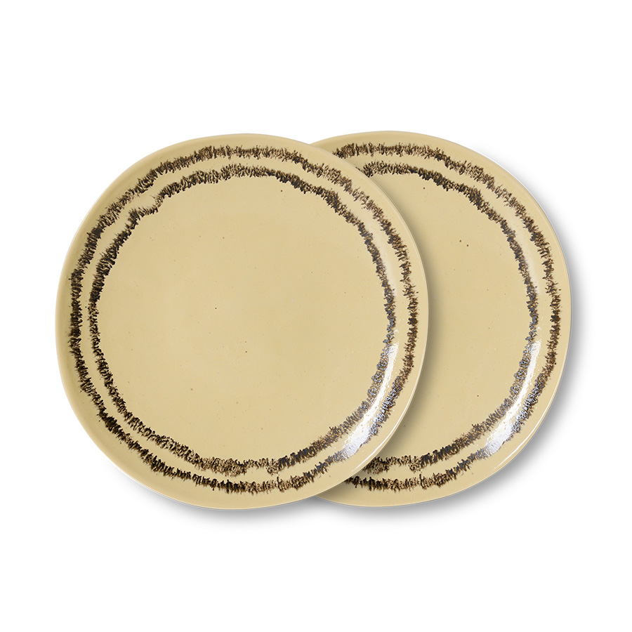 kst0212_eg Side plates Vanilla 70s ceramics – set of 2 - Afbeelding 1