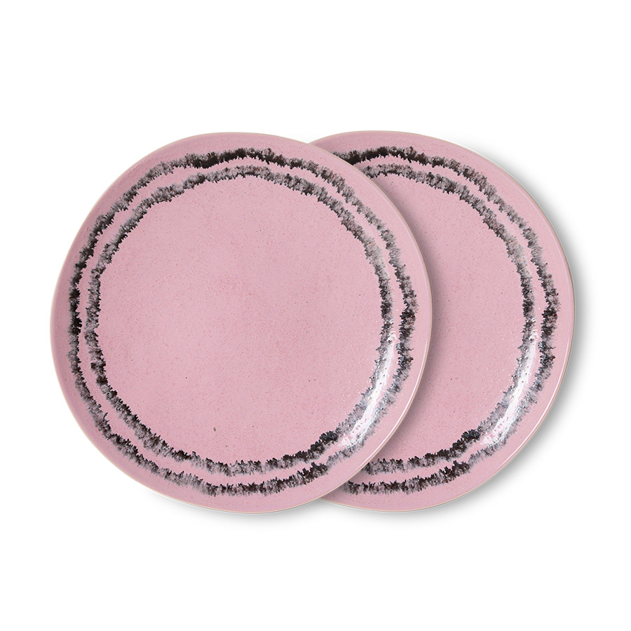 kst0214_eg Side plates Bubble 70s ceramics – set of 2 - Afbeelding 1