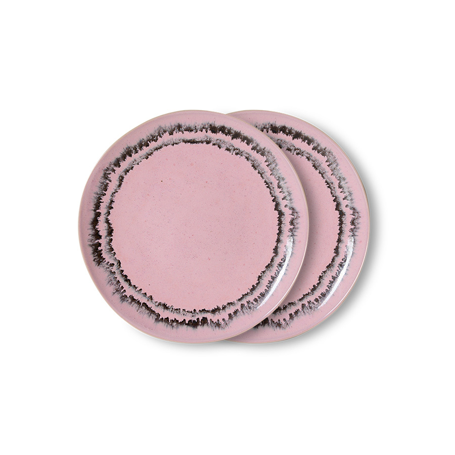 kst0219_eg Dessert plates Bubble 70s ceramics - set of 2 - Afbeelding 1