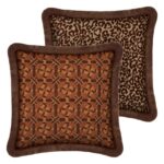 Dubbelzijdig kussen Coco Chocolade & Karamel x Maya Chocolade & Raffia