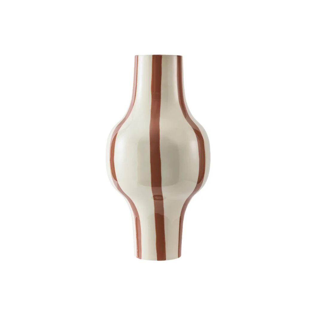 Rylie L Rylie vaas stripe brown large - Afbeelding 1