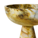 Marbled bowl on base ochre - Afbeelding 4