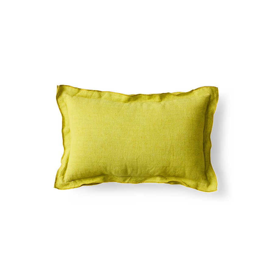 Linen cushion, lemongrass 50x30cm