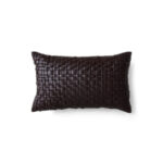 Woven cushion chocolate brown, 50x30cm