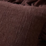Ruffle cushion, chestnut 50x50cm - Afbeelding 3