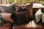 Ruffle cushion, chestnut 50x50cm - Afbeelding 5