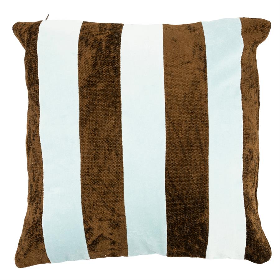 By-Boo Stripey 45x45 cm - light blue / brown By-Boo Stripey 45x45 cm - light blue / brown