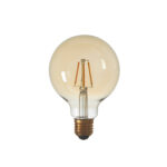 Amber Led globe 9.5x13 cm
