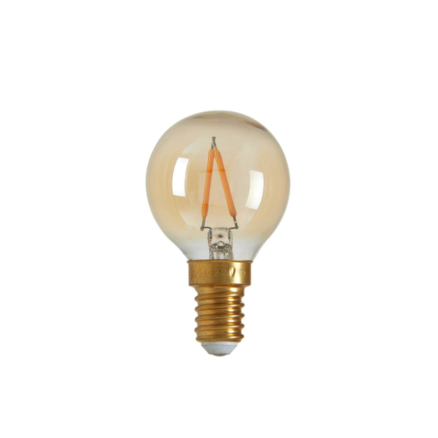 9900214 LED bulb Ø4x7 cm LIGHT 2W amber E14 dimbaar - Afbeelding 1