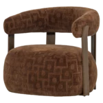 Foon fauteuil 3D structuurstof bruin