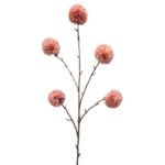 Kunsttak pompom roze