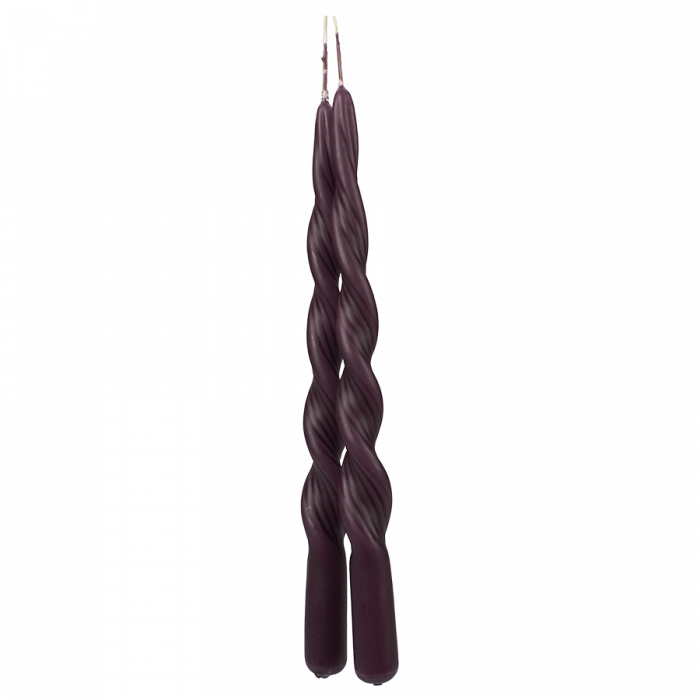 Twisted kaars paars Dinerkaars twisted paars - Afbeelding 1