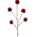 Kunsttak pompom burgundy