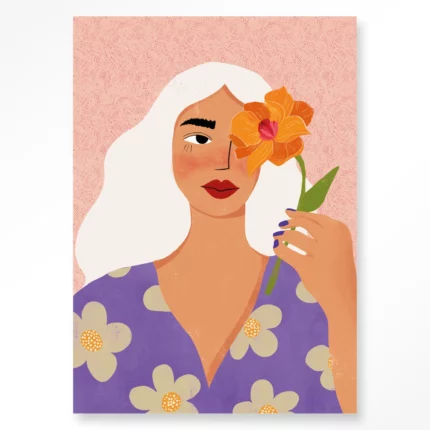STEL ZELF SAMEN - Wanddeco Flower Girly