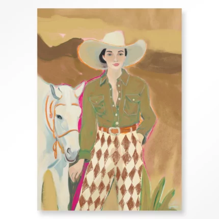 STEL ZELF SAMEN - Wanddeco Cowgirl 3